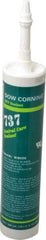 Dow Corning - 10.1 oz Cartridge White RTV Silicone Joint Sealant - -85 to 350°F Operating Temp, 14 min Tack Free Dry Time, 24 hr Full Cure Time, Series 737 - USA Tool & Supply