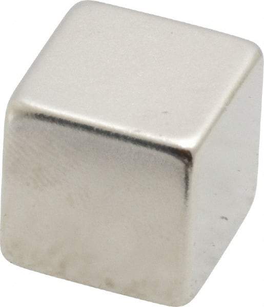 Eclipse - 4.4 Lb Max Holding Capacity Neodymium Rare Earth Block Magnet - 1/2" Long x 1/2" Wide x 1/2" High, 248°F Max Operating Temp - USA Tool & Supply