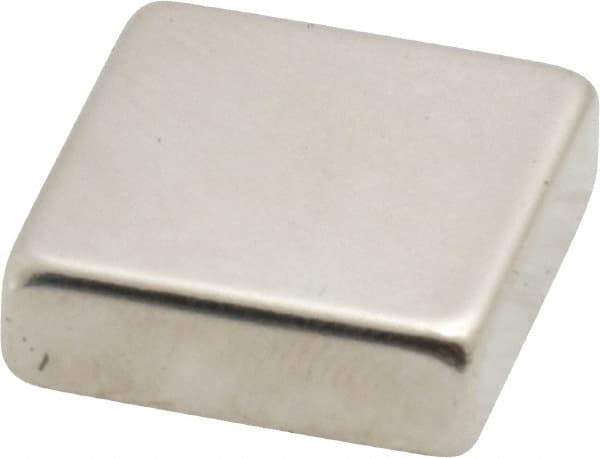 Eclipse - 16.5 Lb Max Holding Capacity Neodymium Rare Earth Block Magnet - 3/4" Long x 3/4" Wide x 1/4" High, 248°F Max Operating Temp - USA Tool & Supply