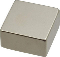 Eclipse - 43.9 Lb Max Holding Capacity Neodymium Rare Earth Block Magnet - 1" Long x 1" Wide x 1/2" High, 248°F Max Operating Temp - USA Tool & Supply