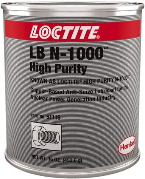 Loctite - 1 Lb Can High Purity Anti-Seize Lubricant - Copper, 1,800°F, Copper - USA Tool & Supply