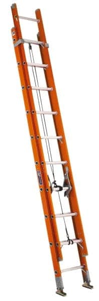 Louisville - 32' High, Type IA Rating, Fiberglass Industrial Extension Ladder - USA Tool & Supply