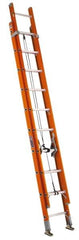 Louisville - 40' High, Type I Rating, Fiberglass Industrial Extension Ladder - USA Tool & Supply