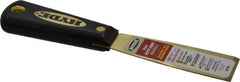 Hyde Tools - 1-1/4" Wide Brass Putty Knife - Stiff, Nylon Handle, 7.6" OAL - USA Tool & Supply