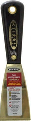 Hyde Tools - 2" Wide Brass Putty Knife - Stiff, Nylon Handle, 7-3/4" OAL - USA Tool & Supply