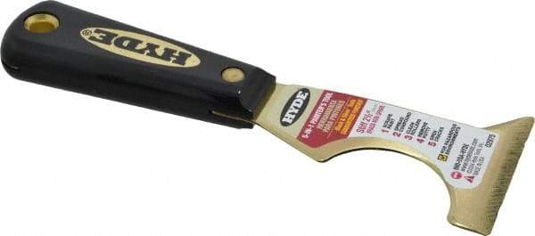 Hyde Tools - 2-1/2" Wide Brass Taping Knife - Stiff, Nylon Handle, 7-1/4" OAL - USA Tool & Supply