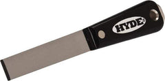 Hyde Tools - 3/4" Wide Chisel Edge Blade High Carbon Steel Chisel Scraper - Stiff, Hammerhead Nylon Handle, 8.3" OAL - USA Tool & Supply