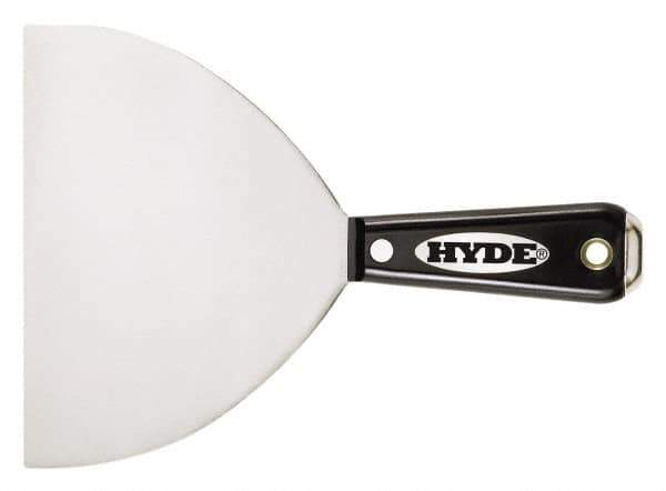 Hyde Tools - 4" Wide Stainless Steel Taping Knife - Flexible, Nylon Handle, 8-1/8" OAL - USA Tool & Supply