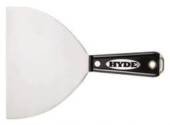 Hyde Tools - 4" Wide Stainless Steel Taping Knife - Flexible, Nylon Handle, 8-1/8" OAL - USA Tool & Supply