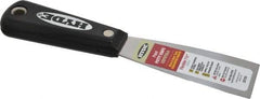 Hyde Tools - 1-1/2" Wide Steel Putty Knife - Flexible, Nylon Handle, 7-3/4" OAL - USA Tool & Supply