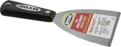 Hyde Tools - 4" Wide Carbon Steel Taping Knife - Stiff, Nylon Handle, 8-1/8" OAL - USA Tool & Supply