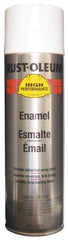 Rust-Oleum - White, 15 oz Net Fill, Flat, Enamel Spray Paint - 14 Sq Ft per Can, 15 oz Container, Use on Rust Proof Paint - USA Tool & Supply