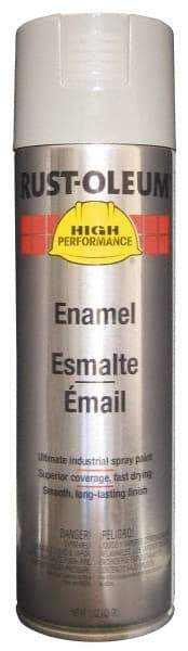 Rust-Oleum - Light Machinery Gray, 15 oz Net Fill, Gloss, Enamel Spray Paint - 14 Sq Ft per Can, 15 oz Container, Use on Rust Proof Paint - USA Tool & Supply