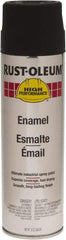 Rust-Oleum - Black, 15 oz Net Fill, Flat, Enamel Spray Paint - 14 Sq Ft per Can, 15 oz Container, Use on Rust Proof Paint - USA Tool & Supply