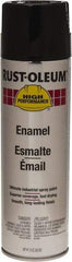 Rust-Oleum - Black, 15 oz Net Fill, Gloss, Enamel Spray Paint - 14 Sq Ft per Can, 15 oz Container, Use on Rust Proof Paint - USA Tool & Supply