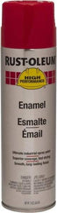 Rust-Oleum - Safety Red, 15 oz Net Fill, Gloss, Enamel Spray Paint - 14 Sq Ft per Can, 15 oz Container, Use on Rust Proof Paint - USA Tool & Supply