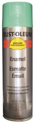 Rust-Oleum - Safety Green, 15 oz Net Fill, Gloss, Enamel Spray Paint - 14 Sq Ft per Can, 15 oz Container, Use on Rust Proof Paint - USA Tool & Supply