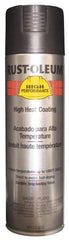 Rust-Oleum - Black, 15 oz Net Fill, Flat, High-Heat Spray Paint - 14 Sq Ft per Can, 15 oz Container - USA Tool & Supply