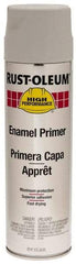 Rust-Oleum - 15 oz Flat Gray Enamel Spray Primer - 14 Sq Ft Coverage - USA Tool & Supply