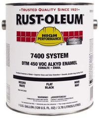 Rust-Oleum - 1 Gal Yellow (Old Caterpillar) Gloss Finish Industrial Enamel Paint - Interior/Exterior, Direct to Metal, <450 gL VOC Compliance - USA Tool & Supply