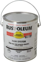 Rust-Oleum - 1 Gal Black High Gloss Finish Industrial Enamel Paint - Interior/Exterior, Direct to Metal, <450 gL VOC Compliance - USA Tool & Supply