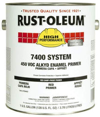 Rust-Oleum - 1 Gal Red Damp-Proof Primer - 230 to 435 Sq Ft/Gal, <450 gL Content, Direct to Metal, Quick Drying - USA Tool & Supply