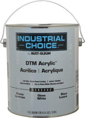 Rust-Oleum - 1 Gal White Gloss Finish Alkyd Enamel Paint - Interior/Exterior, Direct to Metal, <250 gL VOC Compliance - USA Tool & Supply