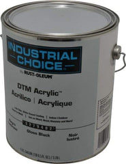 Rust-Oleum - 1 Gal Black Gloss Finish Acrylic Enamel Paint - Interior/Exterior, Direct to Metal, <250 gL VOC Compliance - USA Tool & Supply