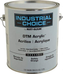 Rust-Oleum - 1 Gal Safety Orange Semi Gloss Finish Alkyd Enamel Paint - Interior/Exterior, Direct to Metal, <250 gL VOC Compliance - USA Tool & Supply