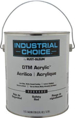 Rust-Oleum - 1 Gal Safety Red Semi Gloss Finish Acrylic Enamel Paint - Interior/Exterior, Direct to Metal, <250 gL VOC Compliance - USA Tool & Supply