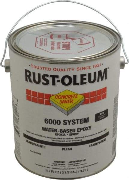 Rust-Oleum - 1 Gal High Gloss Clear Water-Based Epoxy - 200 to 350 Sq Ft/Gal Coverage, <250 g/L VOC Content - USA Tool & Supply