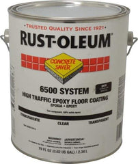 Rust-Oleum - 1 Gal High Gloss Clear Epoxy - 100 at 16 mils Sq Ft/Gal Coverage, 150 at 11 mils Sq Ft/Gal Coverage, 200 at 8 mils & 300 at 5 mils Sq Ft/Gal Coverage, <100 g/L VOC Content - USA Tool & Supply