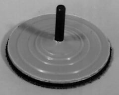 AutoQuip - 1" Diam Adhesive/PSA Disc Backing Pad - 1/4" Shank Diam, Medium Density, 25,000 RPM - USA Tool & Supply