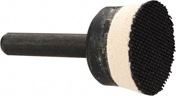 AutoQuip - 1" Diam Hook & Loop Disc Backing Pad - 1/4" Shank Diam, Medium Density, 25,000 RPM - USA Tool & Supply
