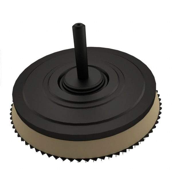 AutoQuip - 3" Diam Hook & Loop Disc Backing Pad - 1/4" Shank Diam, Medium Density, 18,000 RPM - USA Tool & Supply