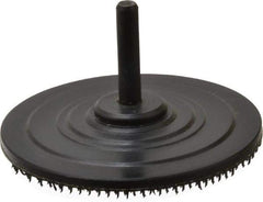 AutoQuip - 3" Diam Hook & Loop Disc Backing Pad - 1/4" Shank Diam, Firm Density, 18,000 RPM - USA Tool & Supply