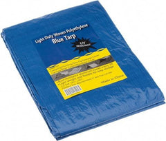 Value Collection - 20' Long x 16' Wide Polyethylene Tarp & Dust Cover - Blue - USA Tool & Supply