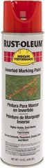 Rust-Oleum - 15 fl oz Orange Marking Paint - 300' to 350' Coverage at 1-1/2" Wide, Solvent-Based Formula - USA Tool & Supply