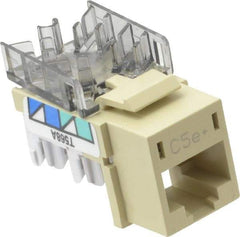 Hubbell - 8 Position, Cat5e Modular Jack - CSA Certified, RoHS Compliant, UL Listed - USA Tool & Supply