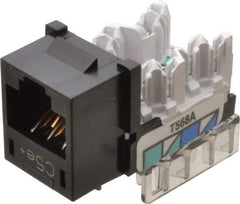 Hubbell - 8 Position, Cat5e Modular Jack - CSA Certified, RoHS Compliant, UL Listed - USA Tool & Supply