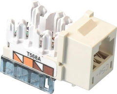 Hubbell - 8 Position, Cat5e Modular Jack - CSA Certified, RoHS Compliant, UL Listed - USA Tool & Supply