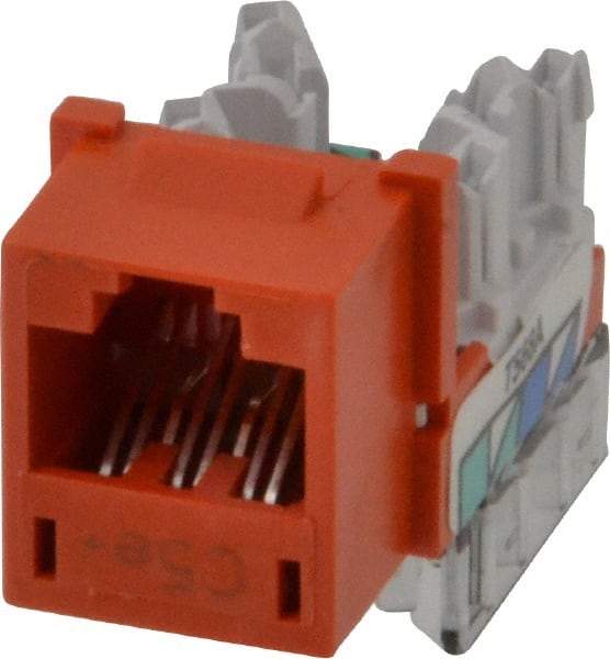 Hubbell - 8 Position, Cat5e Modular Jack - CSA Certified, RoHS Compliant, UL Listed - USA Tool & Supply