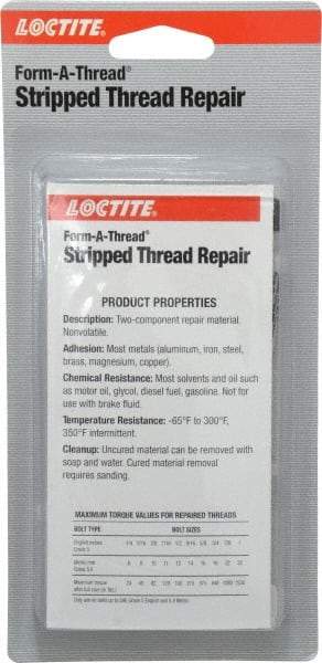 Loctite - 48 mL Syringe, Blue/Gray, Liquid Thread Repair Kit - Series 286 - USA Tool & Supply