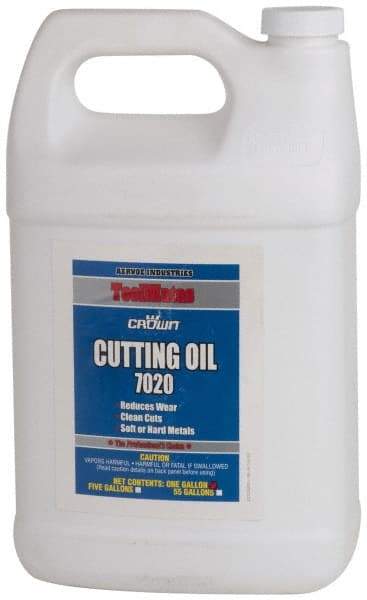 Crown - Crown, 1 Gal Bottle Cutting Fluid - Straight Oil, For Deep Drawing, Drilling, Forming, Grinding, Machining, Sawing - USA Tool & Supply