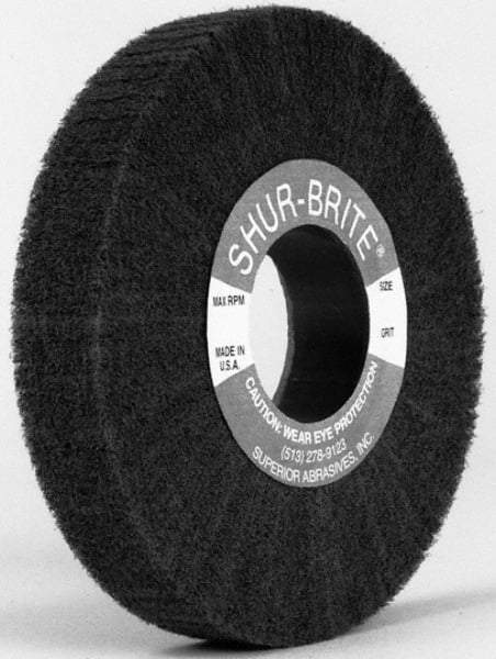Superior Abrasives - 6" Diam 120 Grit Aluminum Oxide Unmounted Flap Wheel - 2" Hole, 1" Wide, Coated, Grade Fine, 3,400 Max RPM - USA Tool & Supply