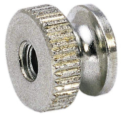 Electro Hardware - 5/16-18" UNC Thread, Uncoated, Grade 302, 303 Stainless Steel Round Knurled Thumb Nut - 13/32" Overall Height, 5/8" Head Diam - USA Tool & Supply