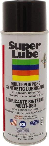 Synco Chemical - 11 oz Aerosol Synthetic General Purpose Grease - Translucent White, Food Grade, 450°F Max Temp, NLGIG 2, - USA Tool & Supply