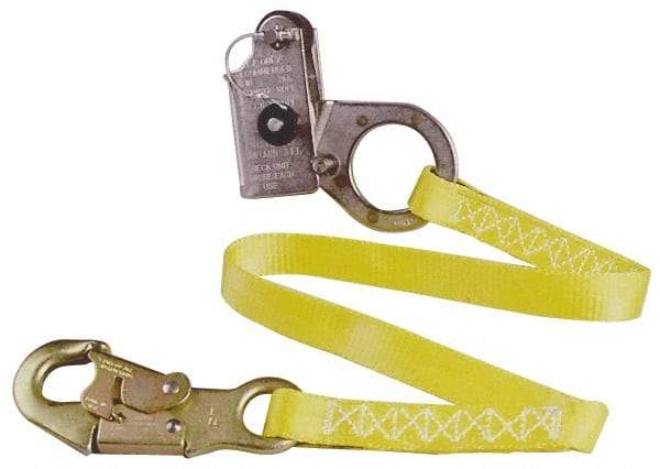 Gemtor - 2 Ft. Long Rope Grab - Shock Absorbing, Use with 5/8 or 3/4 Inch Rope, Includes Lanyard - USA Tool & Supply