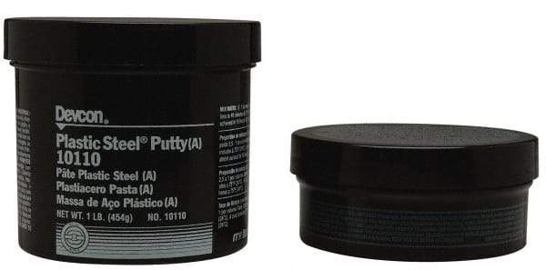 Devcon - 25 Lb Pail Two Part Epoxy - 45 min Working Time, Series Plastic Steel - USA Tool & Supply