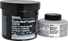 Devcon - 1 Lb Pail Two Part Epoxy - 45 min Working Time, Series Plastic Steel - USA Tool & Supply